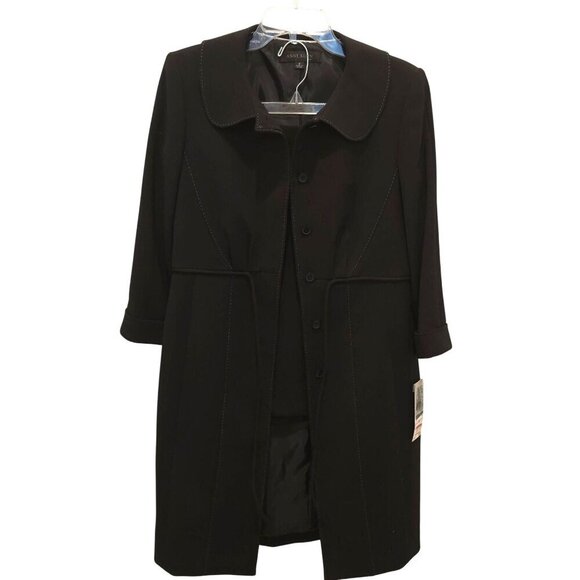 Anne Klein Other - Anne Klein Black 2 Piece Suit Size 6 Coat & Skirt Fully Lined New with Tags